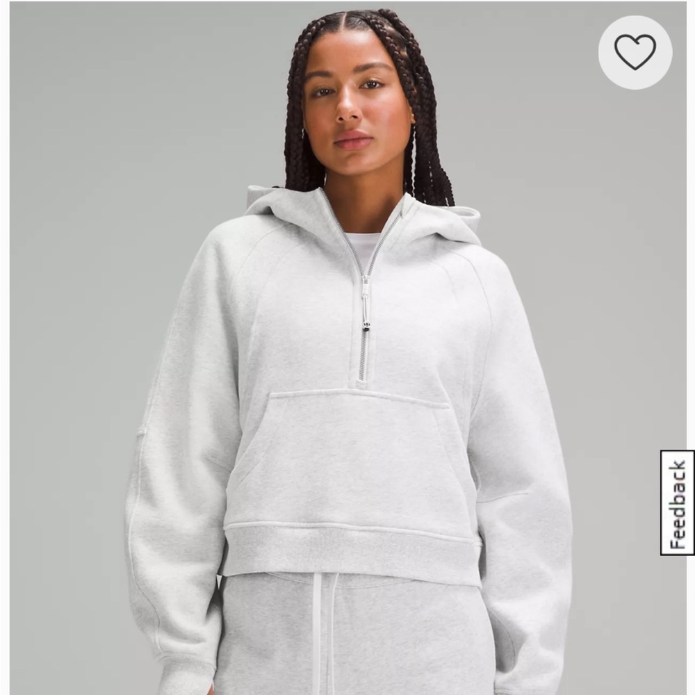 Scuba oversized half-zip hoodie